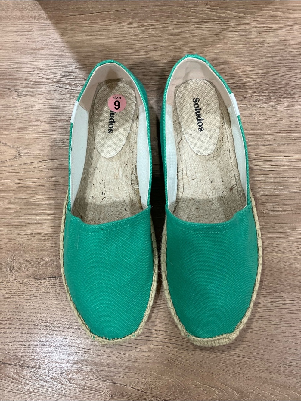 Soludos Green Canvas Espadrille Slip-Ons